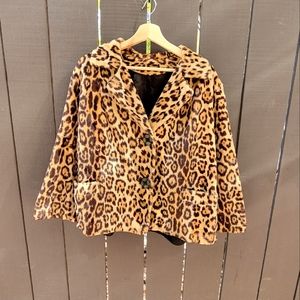 Vintage 1960s Carol Brent leopard coat